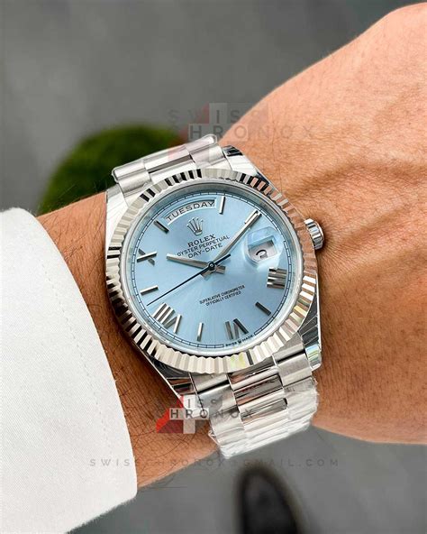 platinum ice blue day date rolex|Rolex perpetual day date platinum.